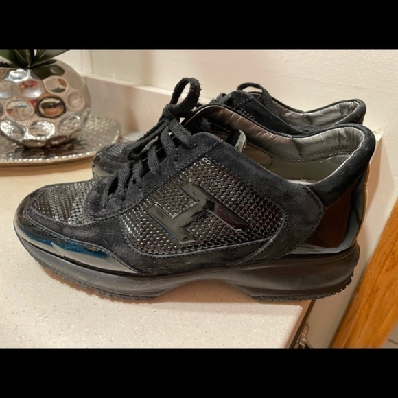 Hogan platform Interactive Sneakers Black suede - Picture 5 of 8